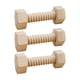 thumbnail image 2 of 3Pcs Unfinished Nut And Screw Building Blocks, Wooden Shapes Preschool Learning Toys Educational Fun For Toddler Kids girls and boys perfecl Tornillos y tuercas de madera, 2 of 8