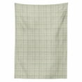 thumbnail image 2 of Abstract Tablecloth, Checkered Graphic with Grunge Line Design Squares, Rectangle Satin Table Cover Accent for Dining Room and Kitchen, 60" X 84", Pale Teal Dark Taupe, by Ambesonne, 2 of 2