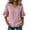 Pink, variant on Umfun Women's Plus Size V-Neck Ruffle Sleeve Blouse - Side Button Detail Loose Fit Tunic Top for Semi-Formal & Casual Summer Wear