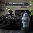 thumbnail image 2 of Red Lantern 24" Floral Blue & White Porcelain Temple Jar, 2 of 8