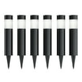 thumbnail image 4 of Pure Garden Stainless-Steel Outdoor LED Solar Bollard Lights 6-Pack (Black), 4 of 6