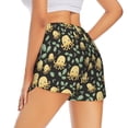 thumbnail image 4 of Picia Octopuses And Leaves Pattern Women's 2 in 1 Athletic Running Shorts High Waisted Workout Casual Gym Sweat Shorts with Comfy Liner Zipper Pockets-XX-Large, 4 of 9