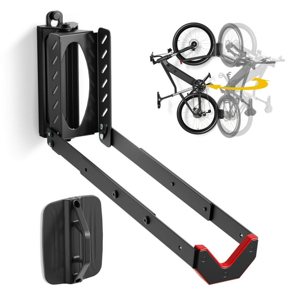 Soporte de pared para bicicleta MonteK, giratorio, fácil de cargar, 35 kg de capacidad