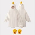 thumbnail image 2 of Wearable Blanket Hoodie With Slippers Oversized Flannel Bird Onesie For Adults Funny Loungewear Footwear Set, 2 of 5