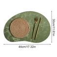 thumbnail image 6 of Heat Insulation Placemats,Cashew Nut Shape Pad for Dining Table,Double Side Faux Leather Table Mat for Plates,Nordic Kitchen Decor, 6 of 8