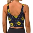 thumbnail image 4 of Uemuo Sunflowers Pattern Women's Sports Bra - High Impact Support, Breathable, and Comfortable Athletic Bra for Running, Yoga, and Workouts, 4 of 9