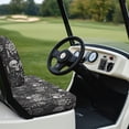 thumbnail image 6 of Pzuqiu Gothic Skull Rose Cat 2-Piece Golf Cart Seat Covers - Breathable Washable Protective Set for Most 2-Seater Golf Carts, 6 of 10