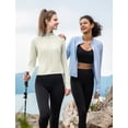thumbnail image 3 of baleaf Women's UPF 50+ Sun Shirt Lightweight Crop Raw Linen S, 3 of 6