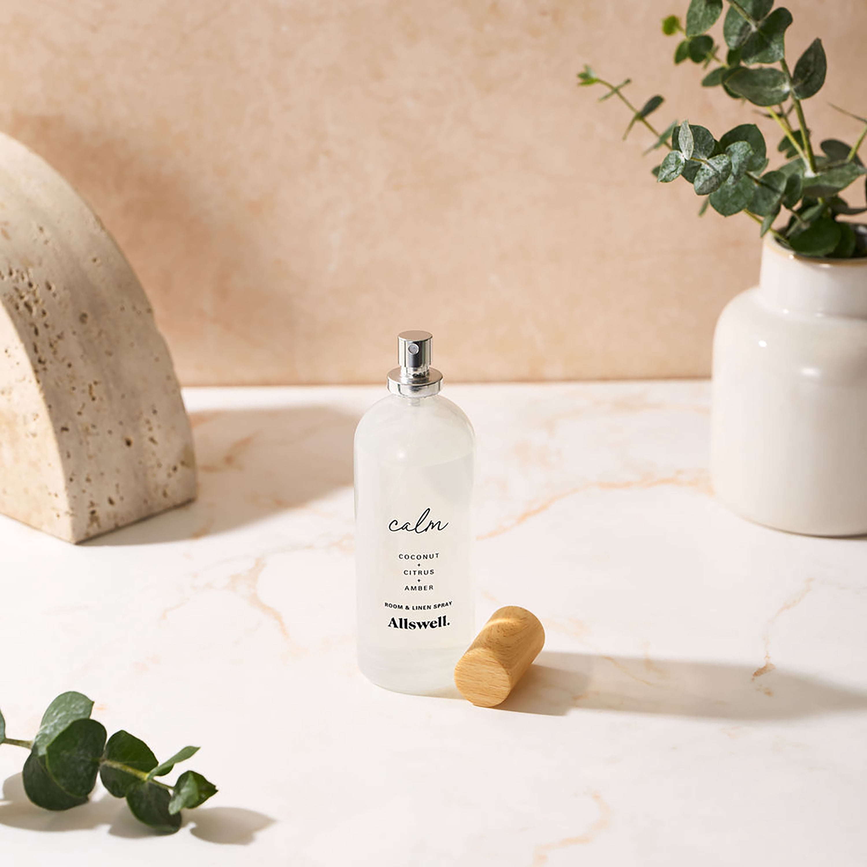Allswell Calm (Coconut + Citrus + Amber) Scented Room and Linen Spray 3.4 Fl Oz (100mL).