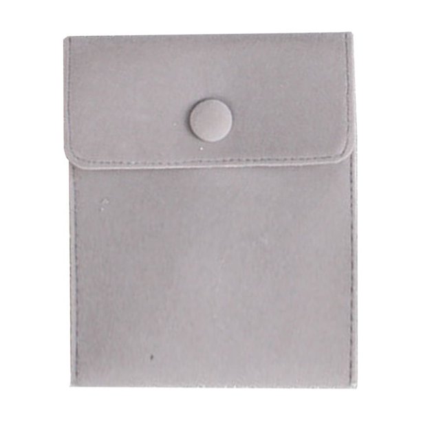Matsuzay 40x bolsa de joyería bolsa de almacenamiento bolsa de embalaje bolsas de regalo a prueba de polvo exquisito expositor monedero Almacenamiento y organización del hogar Gris 8*10 CM