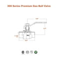 thumbnail image 4 of Midline Valve C522334 Premium Brass Gas Ball Valve, with 1-1/2 in. Sweat Connections, 4 of 4