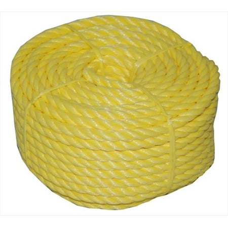 

375 in. x 50 ft. Twisted Polypro Rope Coilette in Yellow