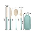 thumbnail image 3 of Tuitoonm Wheat Straw Cutlery Travel Utensil Set With Case Wheat Straw Reusable Spoon Straw Forks Tableware Portable Cutlery Travel Picnic Camping Or Daily Use, 3 of 5