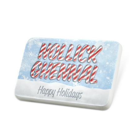 Porcelein Pin Merry Christmas in Manx from Isle of Man Lapel Badge – NEONBLOND