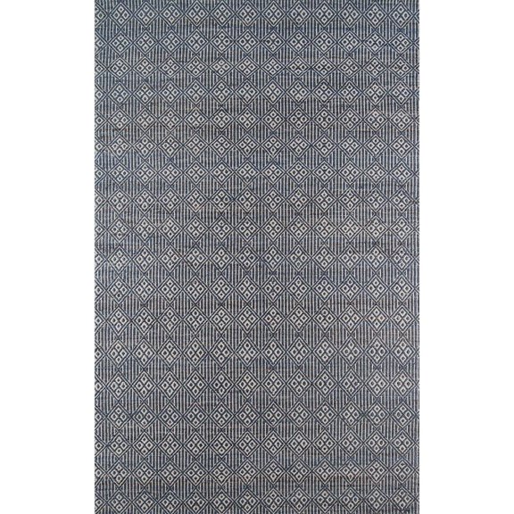Momeni Bengal Jute and Cotton Hand Woven Blue Area Rug 3'6" X 5'6"