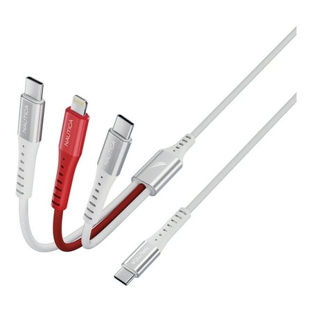 Nautica 60-Watt 3-in-1 Multi-Port Cable, Urban CB630, White