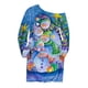 thumbnail image 5 of Vestido corto de manga larga con estampado de copos de nieve y muñeco de nieve con hombros inclinados para mujer Pompotops hdfakjf957, 5 of 5