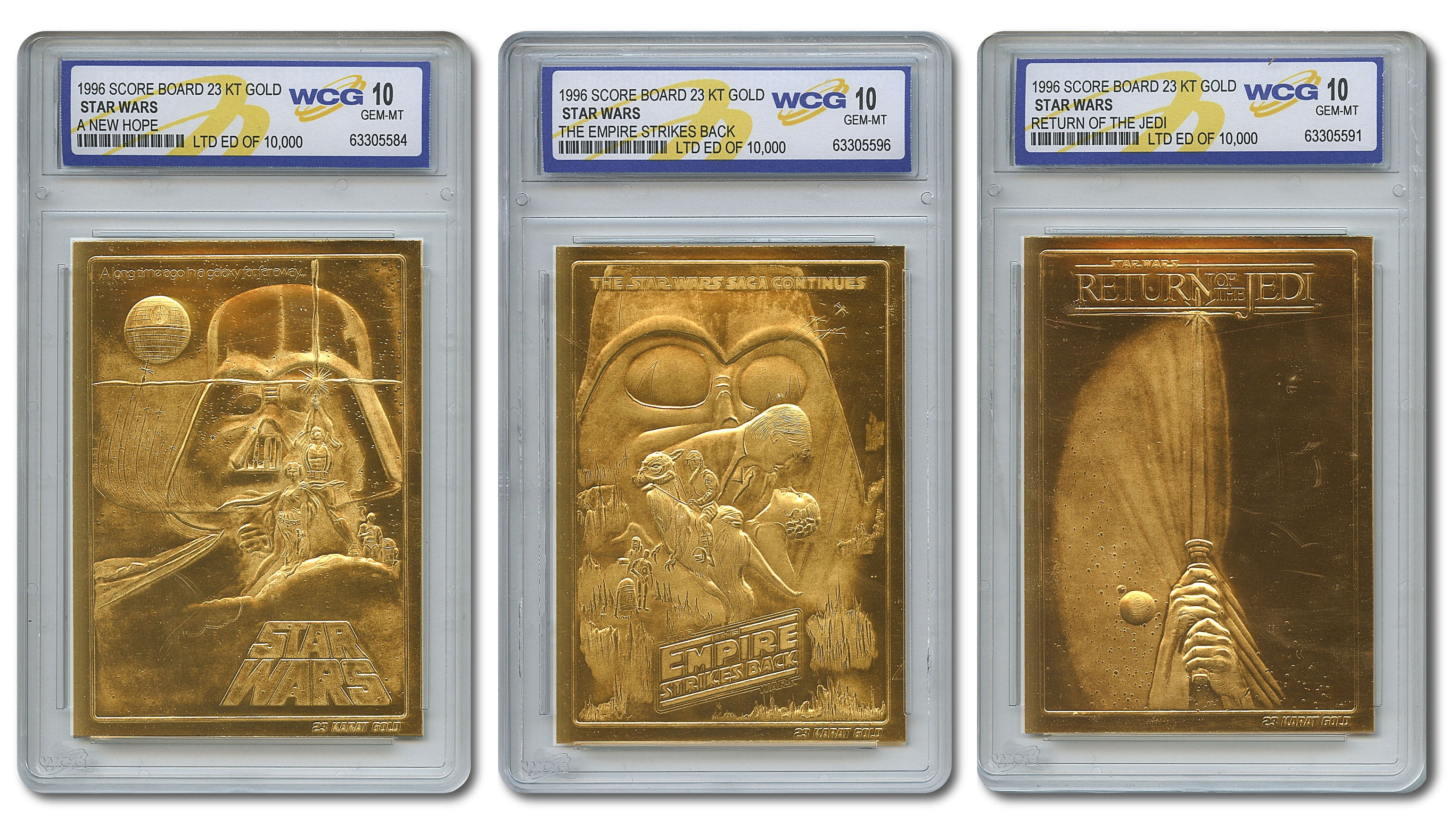 STAR WARS "RETURN OF THE JEDI" 23K GOLD CARD LIMITED EDITION OF 10000 