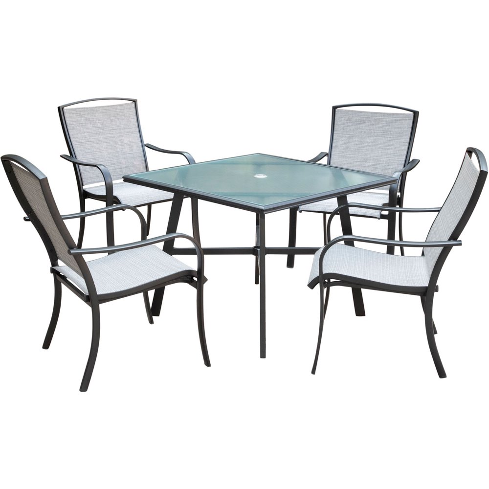 Hanover Foxhill 5-Piece Commercial-Grade Patio Dining Set with 4 Sling