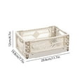 thumbnail image 3 of Cesta de Almacenamiento Plegable de Estilo Industrial | Organizador de Escritorio y Cocina | Recipiente de Malla de Plástico Apilable para Refrigerador y Rincón de Café | 7,79 X 11,7 X 4,72 Pulgadas, 3 of 6