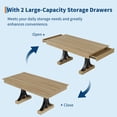 thumbnail image 3 of 71-Inch Dining Table for 6-8 People,Wooden Kitchen Table with 2 Drawers,Rectangular Farmhouse Dinner Table with Double Pedestal for Kitchen Living Room, 3 of 8