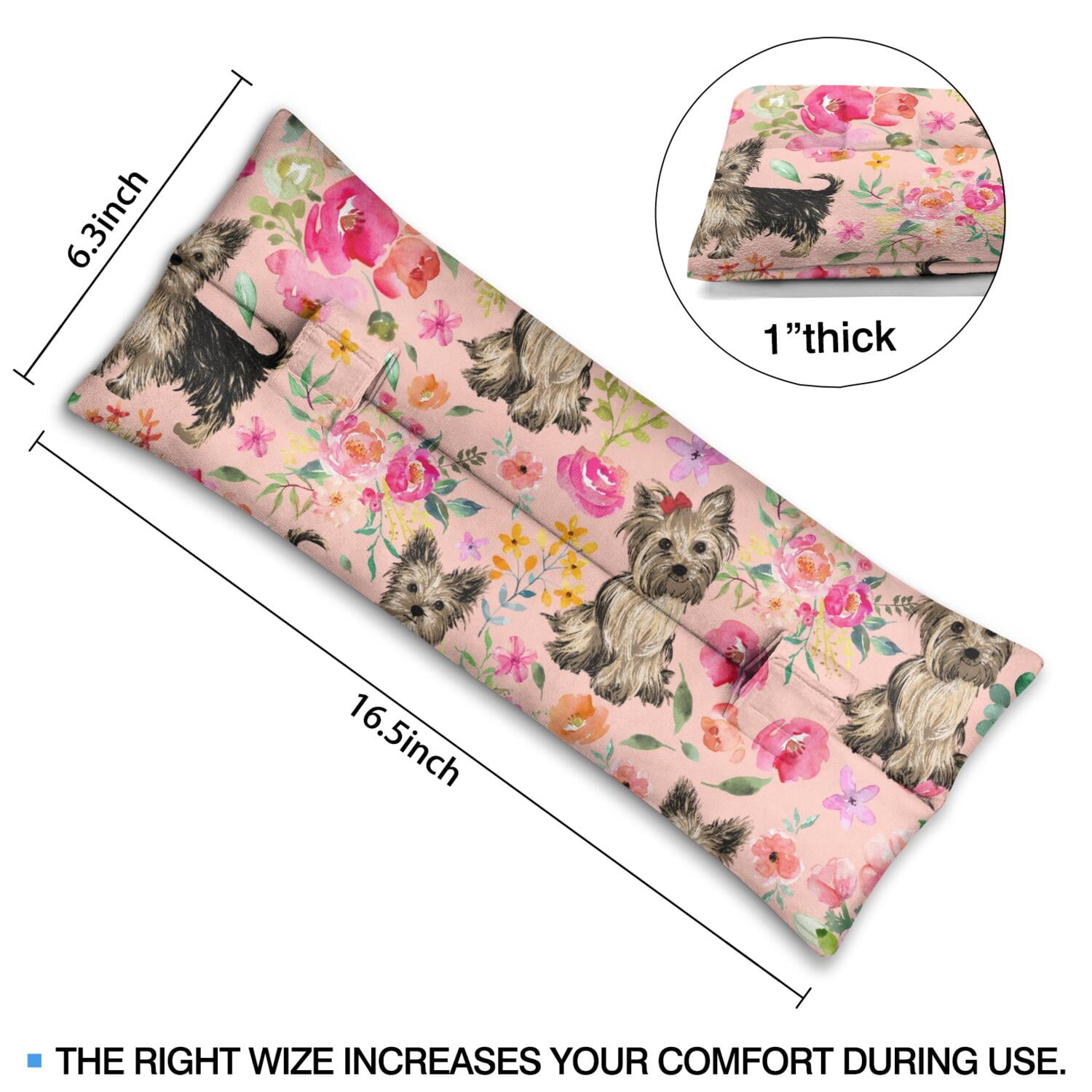 Abstract Dog Art Seatbelt Pillow - Post Surgery Mastectomy Cushion - Soft Pressure Relief Pad for Breast Surgery