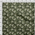 thumbnail image 4 of oneOone Velvet Dark Olive Green Fabric Floral Retro Sewing Craft Projects Fabric Prints By Yard 58 Inch Wide, 4 of 5