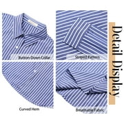 Fantaslook Striped Button Down Shirts for Women Classic Long Sleeve Collared Office Work Blouses Tops