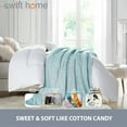 thumbnail image 2 of Swift Home Oversized 60" x 70" Extra-Fluffy High Pile Cotton Candy Soft Faux Fur Throw Blanket, 2 of 6