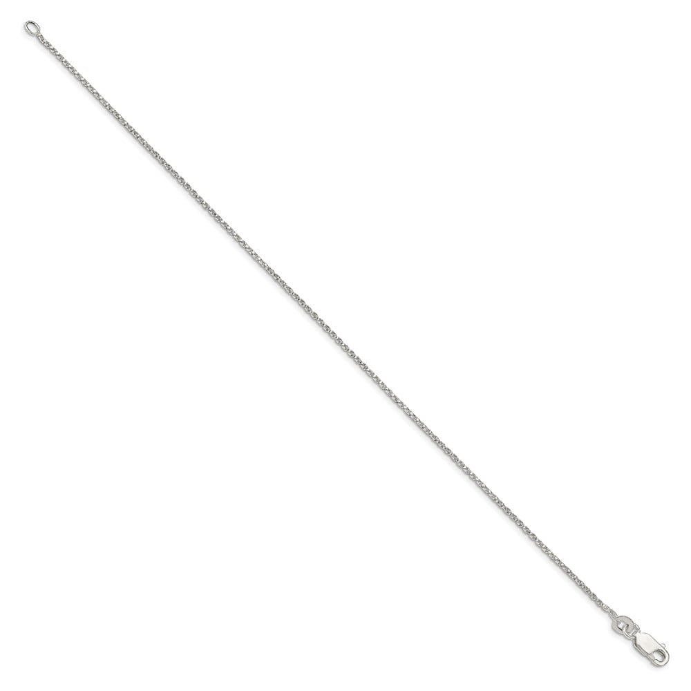 Auriga Fine Jewelry 925 Sterling Silver 1.25mm Twisted Box Anklet 9inch for Women