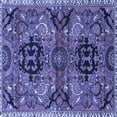 thumbnail image 1 of Ahgly Company Machine Washable Indoor Square Persian Blue Traditional Area Rugs, 6' Square, 1 of 4