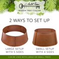 thumbnail image 3 of Auldhome Design Collar De Árbol De Granja Martillado De Cobre (Base De 29 Pulgadas De Diámetro) Esmalte Vintage Acento De Árbol De Navidad Estilo Retro Vintage, 3 of 5