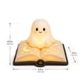 thumbnail image 2 of Halloween Ghost Figurine Statue Lamp, Ghost on Open Book LED Tea Light Holder, Cute Halloween Decor for Bookshelf, Desk & Mantel, Cozy Book Lovers Ornament for Bedroom & Reading Nooks, 2 of 5