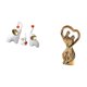 thumbnail image 5 of Esculturas de elefantes, estatuas de cerámica, figuras, adornos para parejas, artesanías de arte moderno, ideales para sala de estar, dormitorio, ofic, 5 of 8