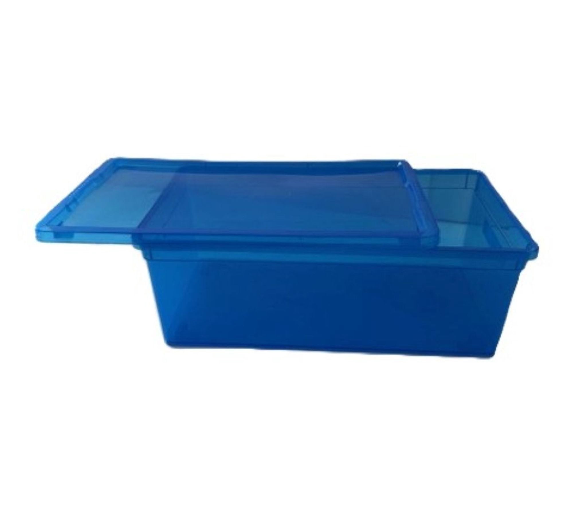 Plastic Storage Box 5L, Light Blue, 13.2"x7.5"x4.5", Qutu, Use by Adults and Teens