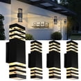thumbnail image 1 of Lámparas de pared para exteriores TUORD, 15 pulgadas, 18 W, 4000 K, IP65, aluminio, paquete de 4, 1 of 8