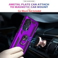 thumbnail image 3 of Starshop Motorola Edge 2022 Case, With Tempered Glass Protector, Drop Protection Ring Kickstand Cover Purple, 3 of 6