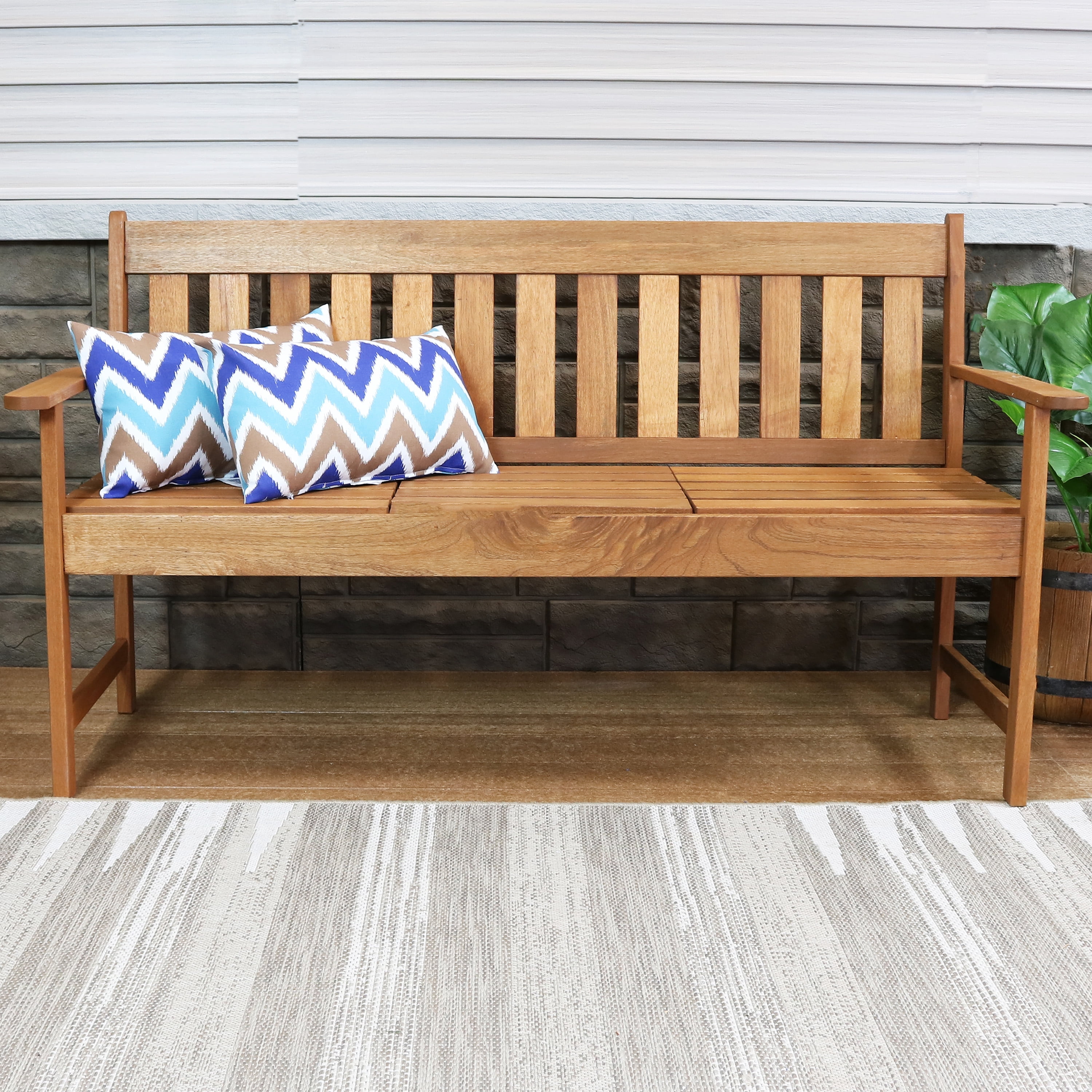 Sunnydaze Outdoor Lumbar Throw Pillow - Chevron Bliss - Set of 2