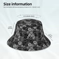 thumbnail image 3 of Sikiie Black Cats In A Garden Reflective Double-Sided Bucket Hat, Sun Hat, for Gardening, Beaching, Camping, Hiking, Fishing, 3 of 6