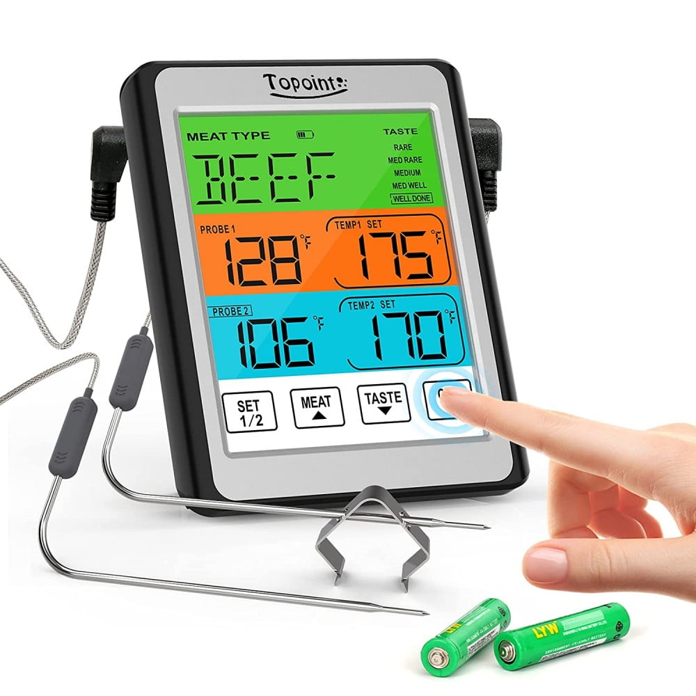 The Ultimate Bbq Thermometer: Tp610 Programmable Dual Probe Meat Thermometer  - Temu