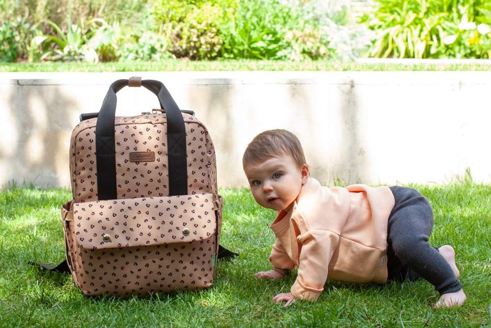 Babymel Georgi ECO Convertible Diaper Bag Backpack in Leopard