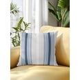 thumbnail image 2 of Outdoor Pillows Waterproof, Grey Blue Vertical Stripes Bedding Throw Pillows with Insert for Couch Sofa Bed, Modern Minimalist Abstract 16x16 Inch Pillowcases Decorative Patio Pillow Set of 1, 2 of 8