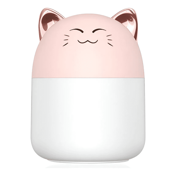 Humidificador Gato Difusor Aceites Esenciales Lampara Noche