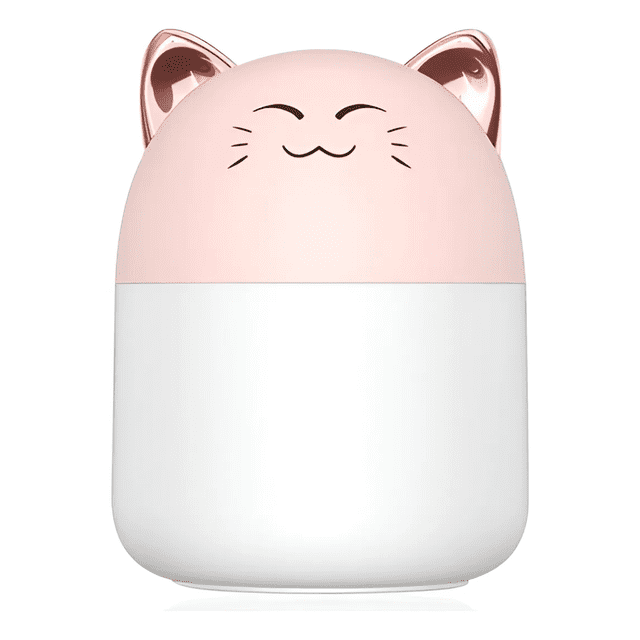 Humidificador Gato Difusor Aceites Esenciales Lampara Noche