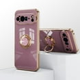 thumbnail image 4 of for Google Pixel 10 Pro XL Case [with 360°Rotatable Ring Holder][Support Magnetic Car Mount]Shiny Plating Gold Slim Fit Thin Soft TPU Rugged Kickstand Bumper Anti-scratch Shockproof Case,Lightpurple, 4 of 6