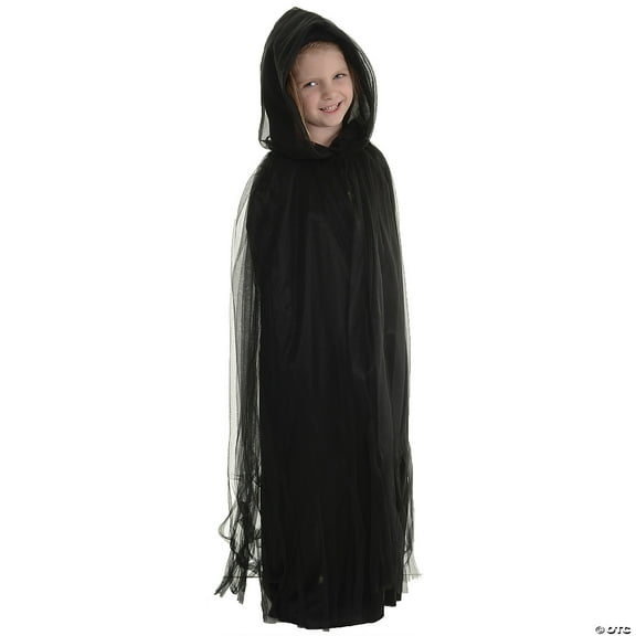Morris Costumes UR26149 Cape Tulle Child Black