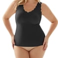 thumbnail image 6 of MVRLSH Womens Tank Tops Loose Fit Casual Special Pocket Design Post Surgery Breast Accessory Compatible Built In Bra Tank Top Tops Black Size M, 6 of 7