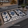 thumbnail image 4 of SUPRA Parrilla A Gas Empotrable PIACERE STEEL 76 Acero Inoxidable 5 Quemadores Con Triple Flama Plata 76 cm, 4 of 8