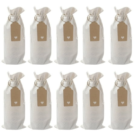

Zchome 1 Set Wine Bags Universal Protective Imitation Linen Widely Applied Bottle Wraps for Party
