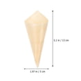 thumbnail image 2 of 50pcs Disposable Wood Appetizer Cones Ice Cream Cone Cups Party Candy Cones, 2 of 8